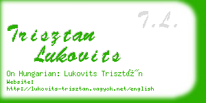 trisztan lukovits business card